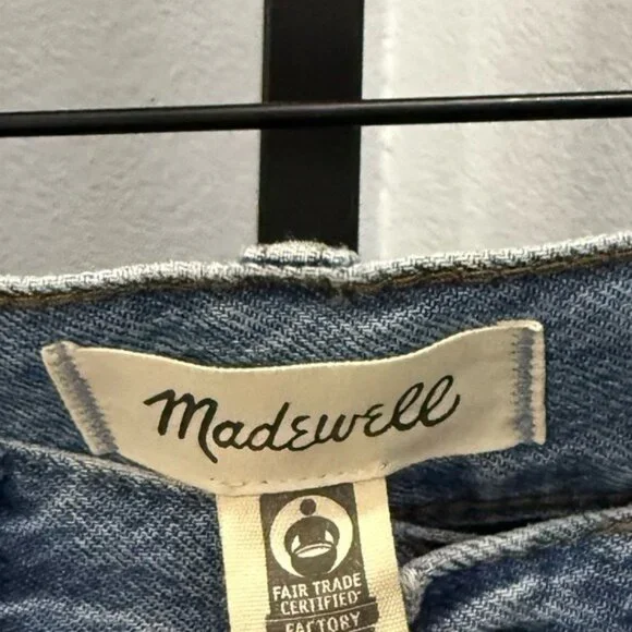 Madewell The Dean Easy Straight Jean Soft Relaxed Blue Size 26 Distressed - Picture 4 of 8